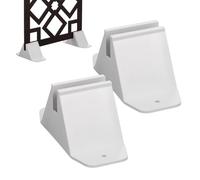 Angoily 6 Pièces Base de Clôture Plastique Résistante pour Jardin Support Stable et Lot de Facile à Installer Adapté pour Piquets de Jardin et Barrières Extérieures