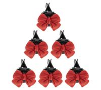 Angoily 6 Pièces Clip Diffuseur de Parfum Voiture en Résine Rouge Nœud, Désodorisant Longue Durée pour Ventilation Auto, Installation Facile, Décoration Tableau de Bord