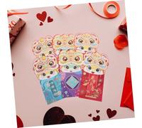 Angoily 6 Pièces Envelopes For Chinese Year Year Of The Snake Cartoon Cash Packets Tear Resistant Paper Hong Bao For Spring Festival Giftings