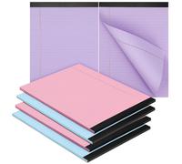 Angoily 6 pièces Lot de Blocs-notes Colorés Lignés pour Bureau et École Papier Résistant à Déchirure Facile Cahiers Multifonctions pour Notes et Croquis