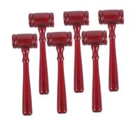 Angoily 6 Pièces Lot de Mini Marteaux de Juge Bois pour Garçon Fille Accessoire Réaliste pour Jeux de Rôle Halloween de Scolaires Enchères et Fêtes à Thème Tribunal