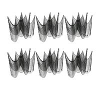 Angoily 6 Pièces Lot de Tissus Effrayants Noirs pour Halloween Maille Large Voile Extensible Décoration Effrayante pour Intérieur et Extérieur Toile Araignée Flexible pour Murs Portes