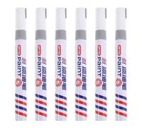 Angoily 6 Pièces Marqueur Peinture Argenté pour Surfaces en Granit et Céramique, Stylo Plastique pour Restaurer Inscriptions Effacées, pour Entretien de Pierres Tombales