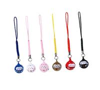 Angoily 6 pièces Pendentifs de Téléphone Chat de Fortune Cuivre de Décorations Kawaii pour Mobile Accessoires de et Porte Clés Sons pour Offrir des