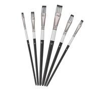 Angoily 6 Pièces pinceau à l'huile peindre par des chiffres Peintures peinture à l'huile pinceaux huile cuticules ongles huile ongles étudiant en art pour la peinture acrylique Bois