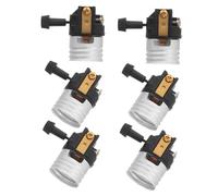 Angoily 6 Pièces Socket With Off Switch Four Stage Core Locking Aluminum Lamp Holder Heat Resistant Medium Base Bulb Replacement For Table And Floor Lights
