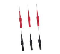 Angoily 6 pièces Sondes de Perce Fil Haute Résistance avec Fiche Banane pour Multimètre et Détection Câbles de Piques de Électrique Rouge et Noir