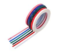 Angoily 6 rouleaux Ruban Adhésif Fin Isolant Pet Haute Température Colorés Rouge Bleu Vert Noir Blanc Rose pour Marquage Tableau Blanc Positionnement et Loisirs Créatifs