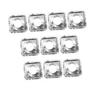 Angoily 60 Pièces Coussin de Protection Aluminium Résistant Chaleur pour Gazinière Anti-huile Réutilisable pour Protège-brûleur et Nettoyage Facile des Plaques de Cuisson Gaz