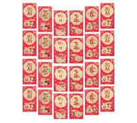 Angoily 60 Pièces Rouges Enveloppes Vietnamiennes 2027, Papier, pour | Design Année du Mouton, Éléments Culturels Vietnamiens, pour Mariages et Fête Printanière Plusieurs styles