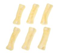 Angoily 6pcs Rouleaux à Cheveux en Corail Molleton pour Femmes Endormies, Outils de Coiffage Doux sans Abîmer les Cheveux, Maintien Boucle Plastique Jaune