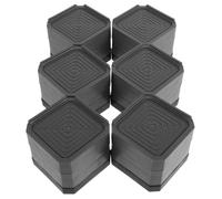 Angoily 6pièces Rehausseurs Table Patins Anti-vibrations pour Lave-linge et Sèche-linge Stabilisateurs Tapis de Mise à Niveau pour Meubles Lève-meubles Coussinets Anti-vibrations