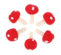 Angoily 6Pièces Set De Décorations Artisanales Feutre Champignon DIY Broches Et Épingles Pour Bricolage Fournitures Et Décoratives