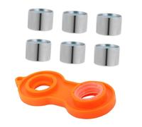 Angoily 7 pièces Aérateur de Robinet avec Filtre et Clé Mousseur Économiseur Eau pour Cuisine et Salle de Bain Prévention Éclaboussures et Filtration des Impuretés