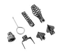 Angoily 7 pièces Kit Daccessoires pour Débouchage Canalisation Acier Manganèse Noir Spirale Flexible pour Salle de Bain et Cuisine