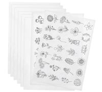Angoily 8 Feuilles Tissu Hydrosoluble Collé Stabilisateur De Broderie Papier Stabilisateurs De Broderie Solubles Dans L’eau Dissolution Stabilisateur Pour Machines à Broder Pvc Blanche