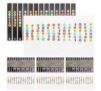 Angoily 8 Pièces Autocollants en Pvc pour Touche de Guitare, Résistant la Transpiration, Faciles à Appliquer, pour Apprendre la Guitare et Améliorer la Maîtrise du Manche