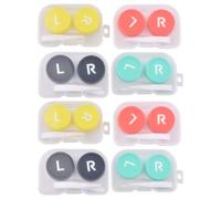 Angoily 8 Pièces Boîte à Lentilles de Contact Portable en PP Noir | Format Compact, Facile à Glisser un Paquet, pour Rangement Pratique Couleur Aléatoire