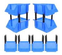 Angoily 8 Pièces Boîte de Rangement, Ouverture Inclinée | Design Empilable, Prise en Main Facile, pour Atelier Créatif et Garages, Tri Rapide des Noix