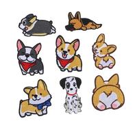 Angoily 8 pièces Brodés Chien Thermocollants pour Vêtements Appliques Durables pour Réparation et Décoration Design Mignon et Unique pour Personnalisation