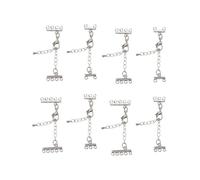 Angoily 8 pièces Chaînes Extension Acier Inoxydable Rallonges Réglables pour Bracelets et Colliers Accessoires de Bijoux DIY Durables et Pratiques