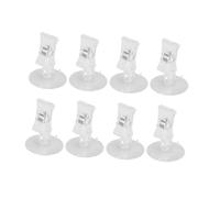 Angoily 8 Pièces Clip à Ventouse pour Aquarium Support Transparent pour Algues et Nourriture Accessoire pour Aquarium et Bac à Poissons Maintien Sécurisé sous Eau