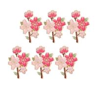Angoily 8 Pièces Épingle Résistant aux Rayures la Décoloration Fleur de Cerisier Kawaii en Alliage de Zinc pour Femme pour Tenues Décontractées et Sorties Quotidiennes