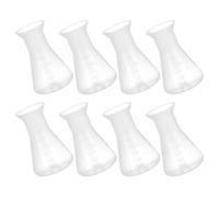 Angoily 8 Pièces Fioles Coniques et Faciles à Agiter pour Laboratoire en Pp de 50ml Flacons Erlenmeyer Gradués, Anti-débordement pour Expérimentation Scientifique
