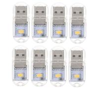 Angoily 8 pièces Lampe USB pour Voiture Mini Veilleuse Lumière Douce Chauffante pour Intérieur Auto