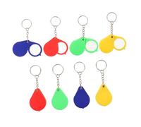 Angoily 8 Pièces Loupe de Poche Mini Pliable avec Porte Clés Loupe de Lecture Portable pour Seniors et Voyage Verre Antirayures pour Cartes Journaux et Timbres
