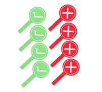 Angoily 8 pièces Pagaies de Vote Réutilisables Rouge Vert Panneaux Oui Non pour Jeux Educatifs Classe et Animation Portable pour Vote et Evaluation Groupe