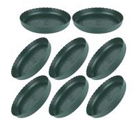 Angoily 8 Pièces Soucoupe Ronde pour Plantes Plateau en Plastique Vert Soucoupe pour Plante de Jardin pour Bonsaï et Drainage Élevé Nettoyage Facile Protection des Racines Empilable