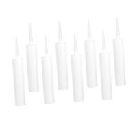 Angoily 8 pièces Tubes à Calfeutrer Réutilisables Plastique Vide Tubes à Colle Rechargables avec Embout Ajustable pour Scellement et Masticage Accessoires de Bricolage Polyvalents