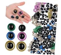 Angoily 80 Pièces Yeux pour Jouets Peluche avec Rondelles Plastique Réaliste Résistant Aux Rayures Assortiment pour Crochet DIY Marionnettes et Décorations Halloween