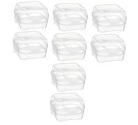 Angoily 8pièces Boîte à Portable Plastique Rangement Pratique Pour Réfrigérateur Et Camping Avec Compartiments Sécurisés Résistante Aux Et Antidérapante