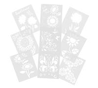 Angoily 9 Pièces Pochoirs de Peinture Réutilisables et Tournesol pour Travaux Manuels Garçon Fille Décoration Murale Diy