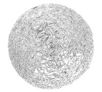 Angoily Abat-Jour Décoratif Suspendu en Métal Argenté Cache-Ampoule pour Luminaire Intérieur Abat-Jour de Plafonnier Compatible Design Compact pour Salon Bar et Escalier Cage