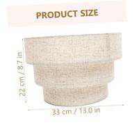 Angoily Abat Jour Extra Large Niveaux Lin Naturel avec Cadre Métallique Robuste Abat Jour Suspendu et Lampadaire pour Décoration Intérieure et Protection des Yeux