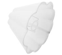Angoily Abat-Jour Tambour en Tissu Blanc Plissé, Abat-Jour de Remplacement pour Lampe de Table, Compatible Lampe de Bureau, Dissipation de Chaleur, Éclairage d'Intérieur, Forme Trompette