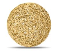 Angoily Abat-Jour Tissé Suspendu en Rotin Naturel Diamètre Moyen Couleur Marron Diffuseur de Lumière Doux pour Lampe de Plafond et Décoration Rustique Intérieure Maison et Restaurant