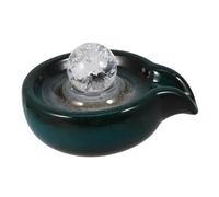 Angoily Accessoire Décoratif De Fontaine Cascade Extérieure en Céramique Peacock Green Boule Cristal Pièce De Rechange pour Décor De Paysage Jardin Fontaine Cascade Extérieure Décoration Intérieure