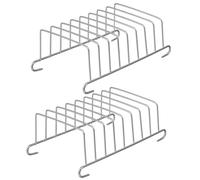 Angoily Accessoires Résistant Four Facile à Utiliser et Support Argenté 2pcs en Acier Inoxydable pour et Rôtissage pour Friteuse Air Fryer