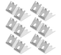 Angoily Acier Inoxydable Clips de Support D'étagère 12 Pièces | Argenté, Installation Facile, Optimisation D'espace, Usage la Cuisine et Maison, pour Étagère de Refroidisseur