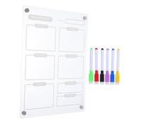 Angoily Acrylic Magnetic Weekly Planner Board For Fridge Dry Erase Calendar With Marker Compact Transparent Acrylic Whiteboard For Home Kitchen Office Scheduling