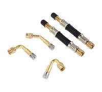 Angoily Adaptateur de Valve de Vélo en Métal Tige Allongée, Connecteur de Pompe pour Pneus de Route et VTT, Kit D’Extension pour Gonflage Facile et Étanche, Accessoire Polyvalent