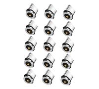 Angoily Adaptateur USB Magnétique de Type C en Aluminium, 15pcs Embouts Rotatifs à 360°, Câble de Charge et Transmission de Données pour Téléphones Couleur Aléatoire