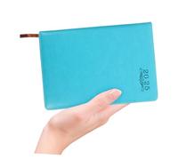 Angoily Agenda Créatif Bleu Vert Carnet Portable PU Planificateur Délicat et pour Bureau et Organisation