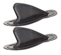 Angoily Ailerons de Paddleboard Gonflable 2 Pièces Noirs 6,4 Cm, Ailerons Arrière Flexibles Résistants à L’Eau pour Planche de Surf et Stand Up Paddle, Séparateurs d'eau pour Stabilité