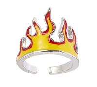 Angoily Anneau de Feu Hip Hop en Fer Jaune Maintien Solide Couleur et Confort Lisse pour Toutes Occasions