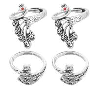 Angoily Anneaux de crochet pour le contrôle de la tension - Guide de fil à doigts ouverts - Outils de bricolage - Fournitures de tricot réglables